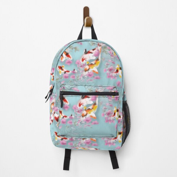 Item preview, Koi carp with sakura reflections in a turquoise pond designed and sold by CuisineCat.