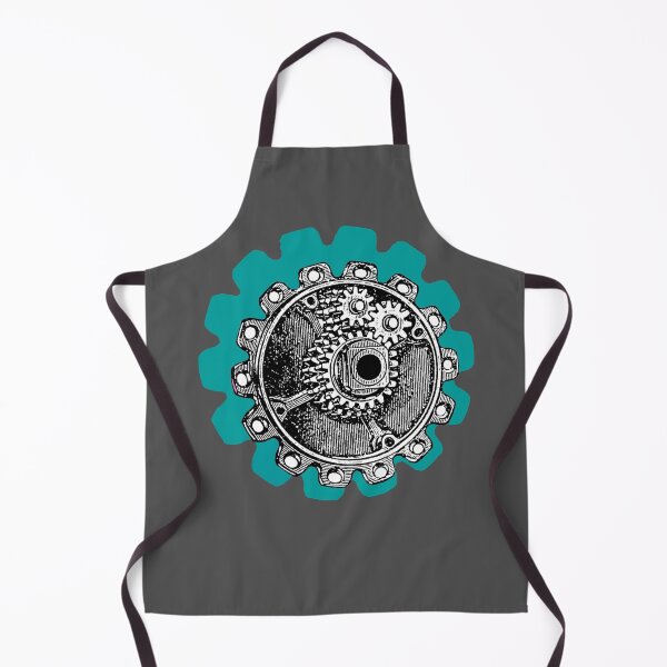 Item preview, Vintage Mechanical Gear Motif (Ocean Teal Blue) designed and sold by TheEditrix.