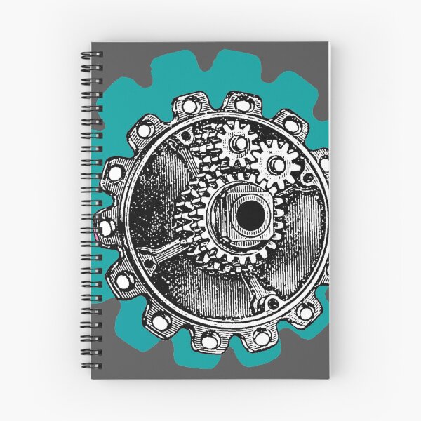 Item preview, Vintage Mechanical Gear Motif (Ocean Teal Blue) designed and sold by TheEditrix.
