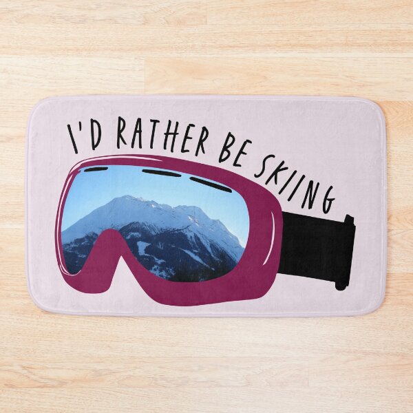Item preview, I'd Rather Be Skiing Ski Goggles (pink red) designed and sold by Johnston Creative.