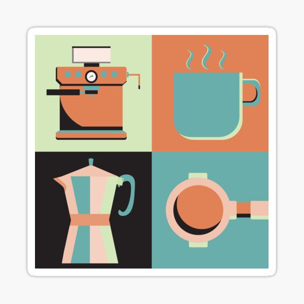 Item preview, Coffee theme 4 color design designed and sold by CoffeeTheorist.