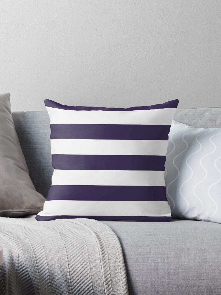 Navy and white striped pillows best sale