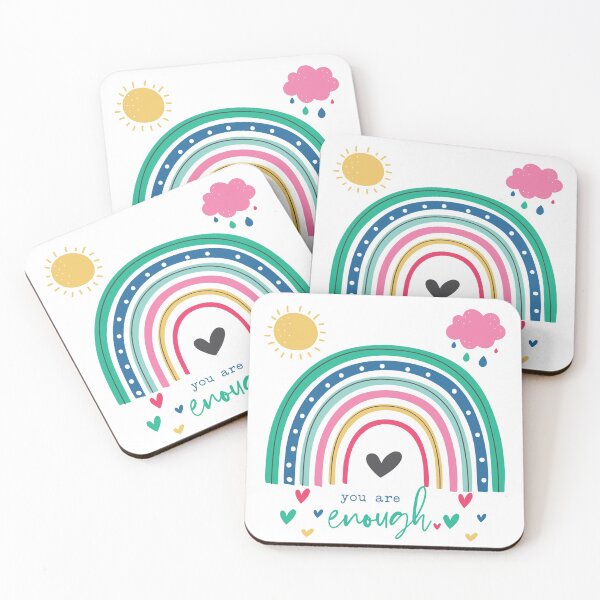 Item preview, You Are Enough Cute Rainbow designed and sold by 3bythelake.