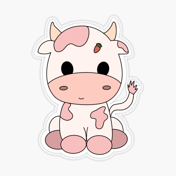 Cute cow, green cow, kawaii cow  Photographic Print for Sale by CastiloART