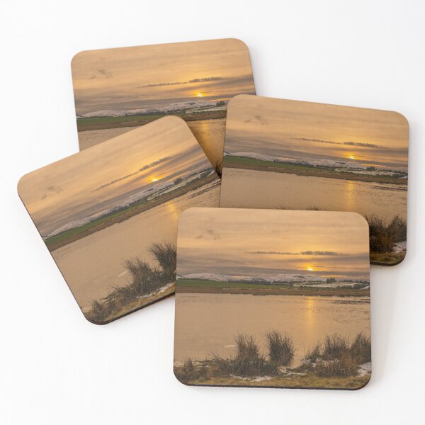 Item preview, Winter Sunset from the pond on Mynydd Illtyd Common in the Brecon Beacons. A lovely wintry golden colour.  designed and sold by Cameranick.