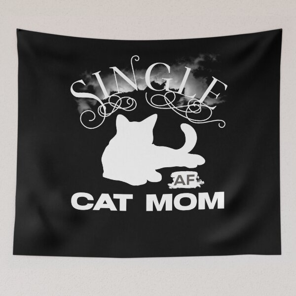 Item preview, Single Cat Mom AF, Funny Christmas gift designed and sold by AmazingEcraft.