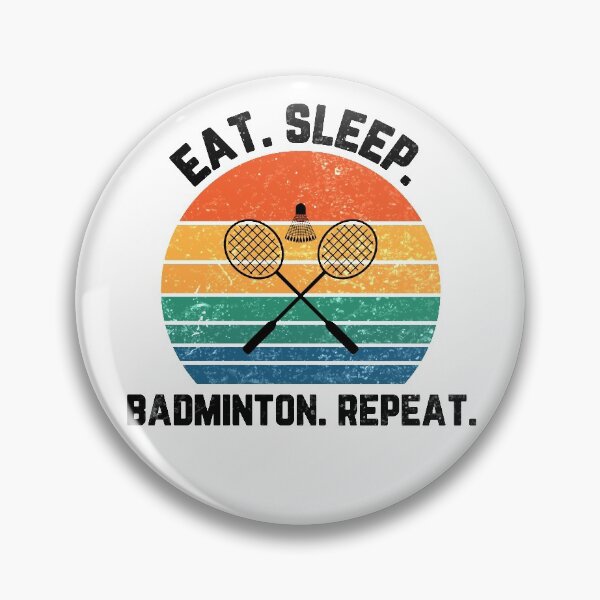 Item preview, Eat Sleep Badminton Repeat Sunset Black Text designed and sold by Sour Soul.