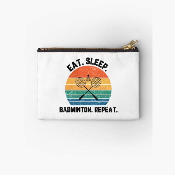 Item preview, Eat Sleep Badminton Repeat Sunset Black Text designed and sold by Sour Soul.