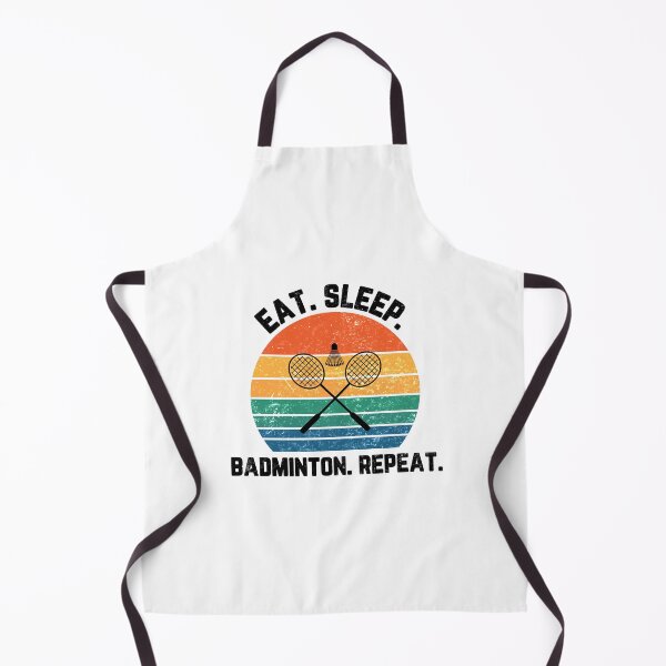 Item preview, Eat Sleep Badminton Repeat Sunset Black Text designed and sold by Sour Soul.