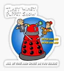Timey Wimey Puppet Show Sticker