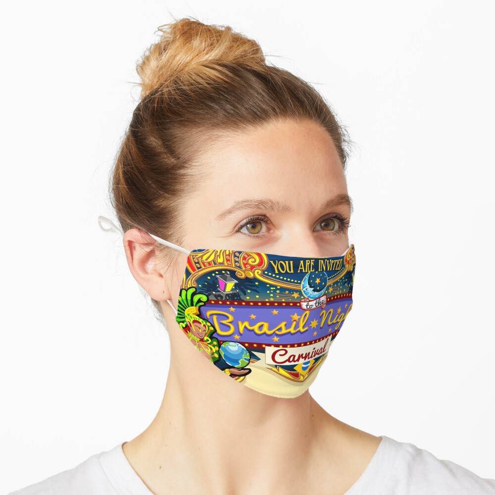 Rio Carnival Poster Invite Brazil Carnaval Mask Show Parade Mask By Aurielaki Redbubble