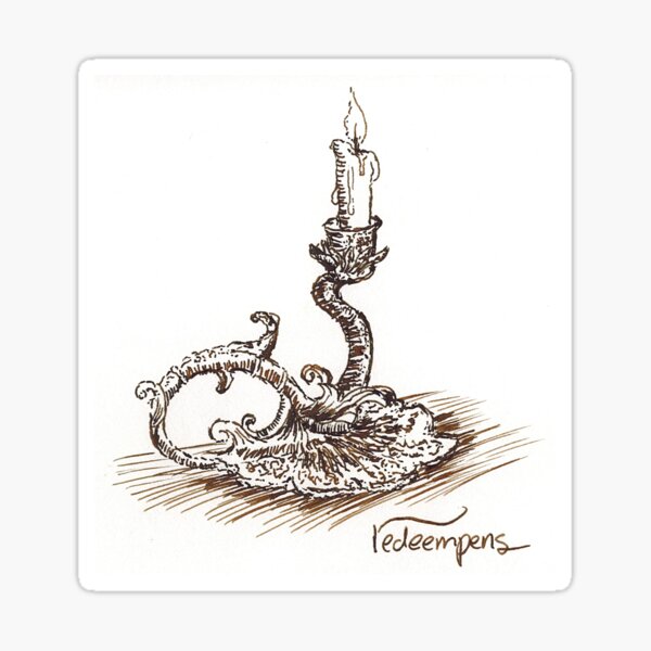 Candle Holder Sticker