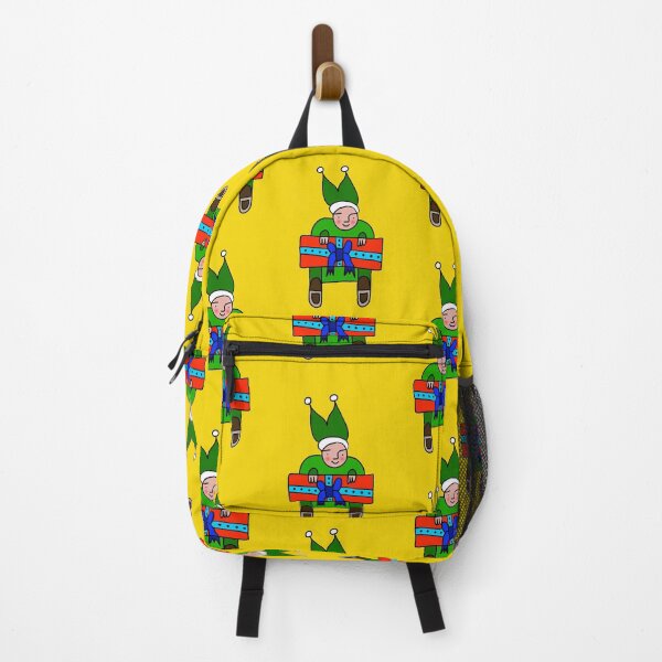 Item preview, Elf with a Gift for Christmas on Yellow Board designed and sold by Istvan Ocztos.