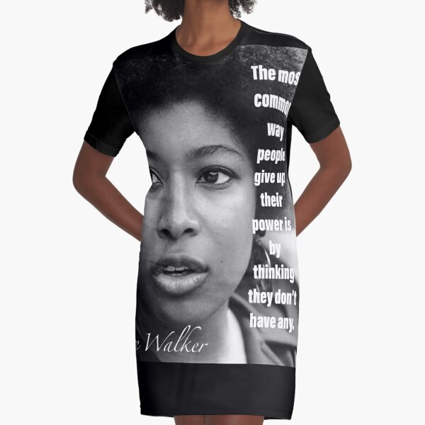 Alice Walker Quote Graphic T-Shirt Dress