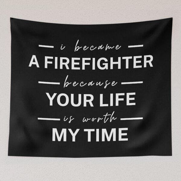Item preview, I Became A  Firefighter Because Your Life Is Worth My Time - hand drawn font. designed and sold by Trendelicious.