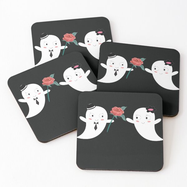 Item preview, Halloween ghost proposing each other for the holiday season christmas and thanksgiving designed and sold by Rajpramanik.