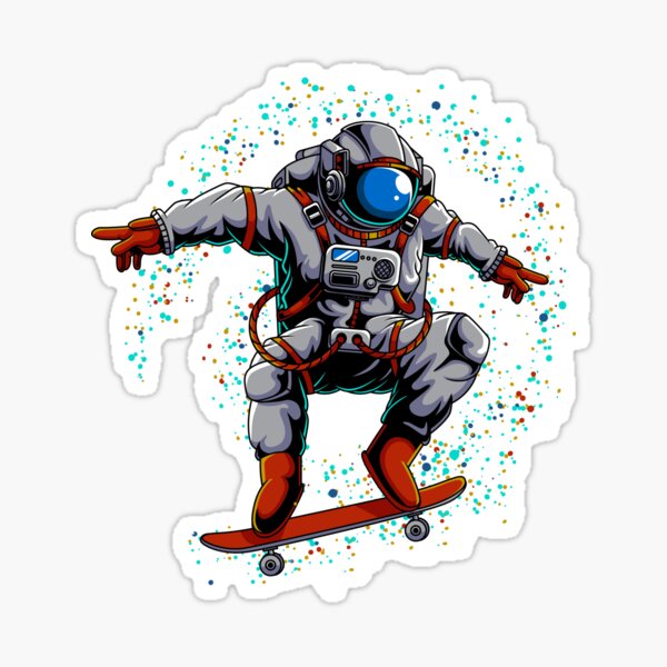 Item preview, Astronaut Skater In Space designed and sold by magicmagnet.