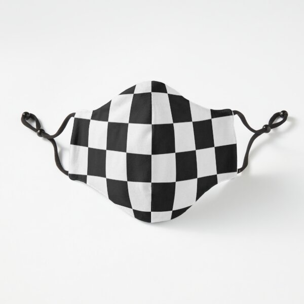 Checkered Flag. Chequered Flag. Motor Sport. Checkerboard. Pattern. WIN. WINNER. Racing Cars. Race. Finish line. BLACK. Fitted 3-Layer