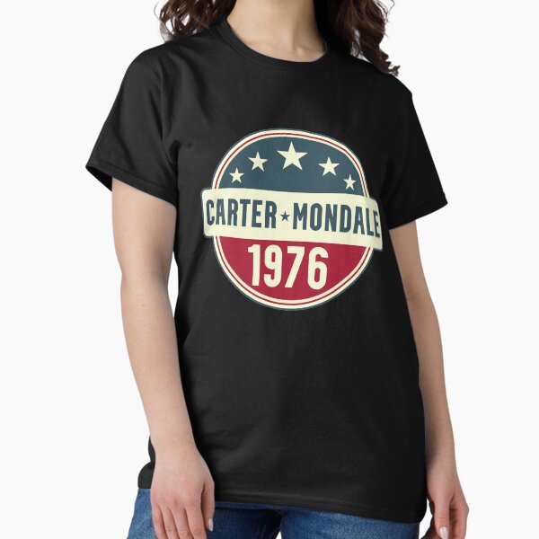 Vista previa del artículo con la obra «Jimmy Carter Mondale 1976 Vintage campaña presidencial», diseñado y vendido por Huhnerdieb Apparel.
