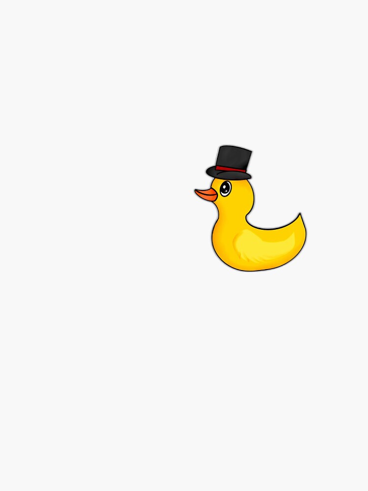 "Duck with top hat!" Sticker for Sale by Anyasstickers Redbubble