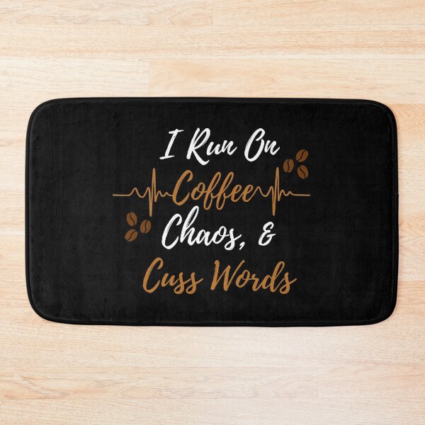 Item preview, I Run on Coffee Chaos and Cuss Words, Funny Gift For Coffee & Caffeine lovers, Mom, Dad, Men, Women, Drinkers designed and sold by PrettyAmazing.
