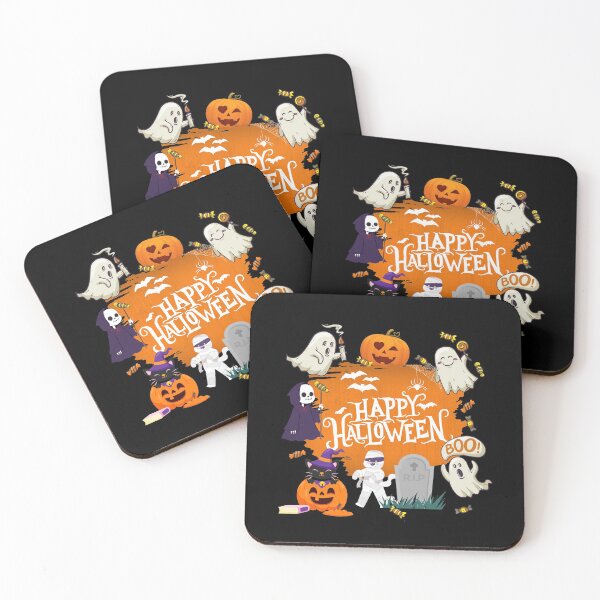 Item preview, Happy Halloween horror ghosts zombie cat pumpkin gift designed and sold by Lenny Stahl.