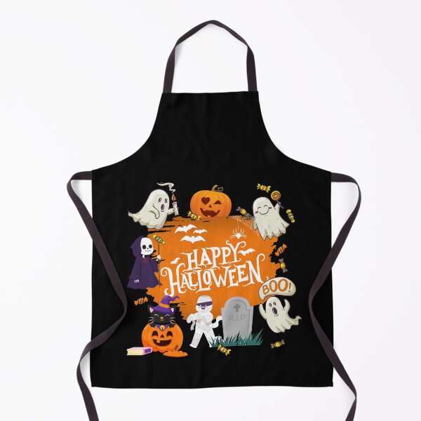 Item preview, Happy Halloween horror ghosts zombie cat pumpkin gift designed and sold by Lenny Stahl.
