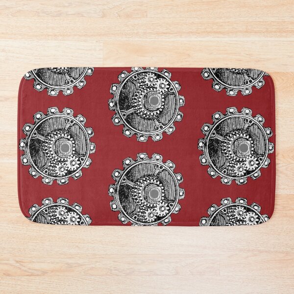 Item preview, Vintage Old Gear Print (Garnet Wine Red) designed and sold by TheEditrix.