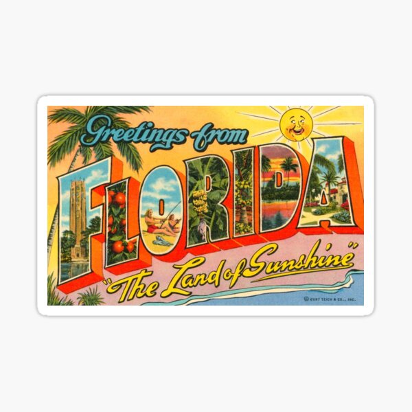Item preview, Florida Postcard Sticker designed and sold by LocalityDesign.