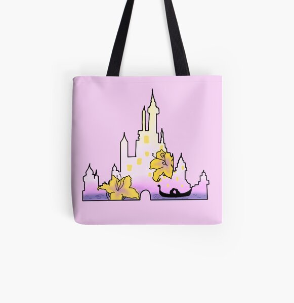 Disney inspired pink castle tote bag