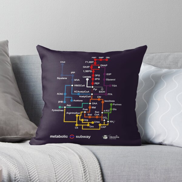Metabolic subway Throw Pillow