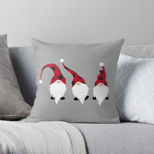 Christmas Gnomes Throw Pillow