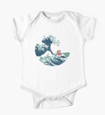 Ponyo and The Great Wave off Kanagawa - Moderne One Piece - Short Sleeve