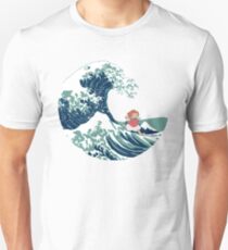 Ponyo and The Great Wave off Kanagawa - Moderne Unisex T-Shirt