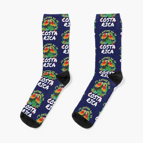 "I'd Rather Be in Costa Rica Vacation Travel Souvenir" Socks for Sale by jaygo Redbubble