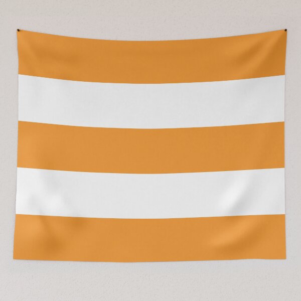 Item preview, Large ORANGE and WHITE Horizontal STRIPES designed and sold by RachelMacht.
