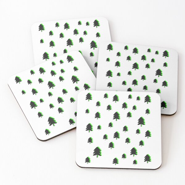 Item preview, Christmas Pine Fir Tree Pattern with Black and Lime Green  designed and sold by OneThreeSix.