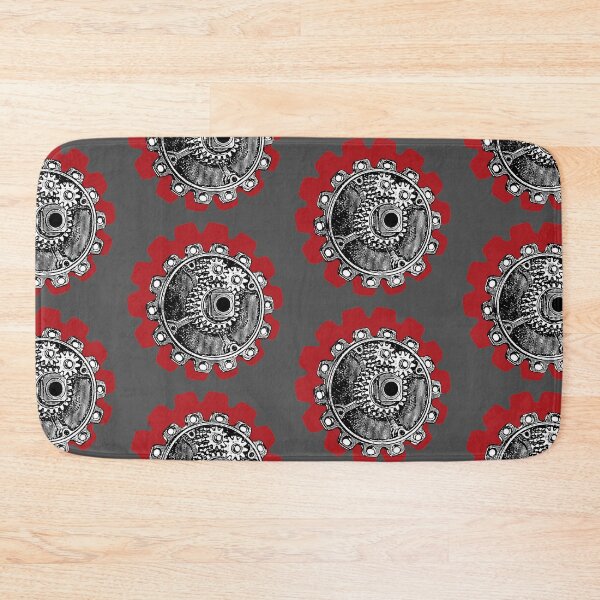 Item preview, Vintage Mechanical Gear Motif (Garnet Wine Red) designed and sold by TheEditrix.