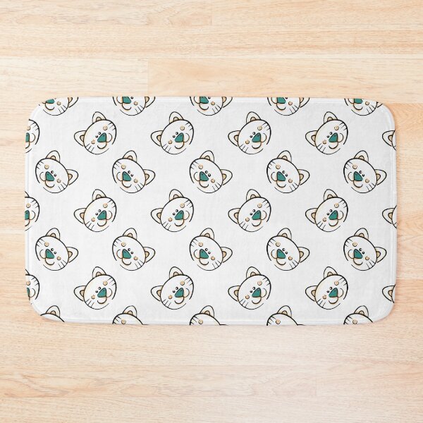 Item preview, Green and White Cartoon Cat designed and sold by Craftyhooves.
