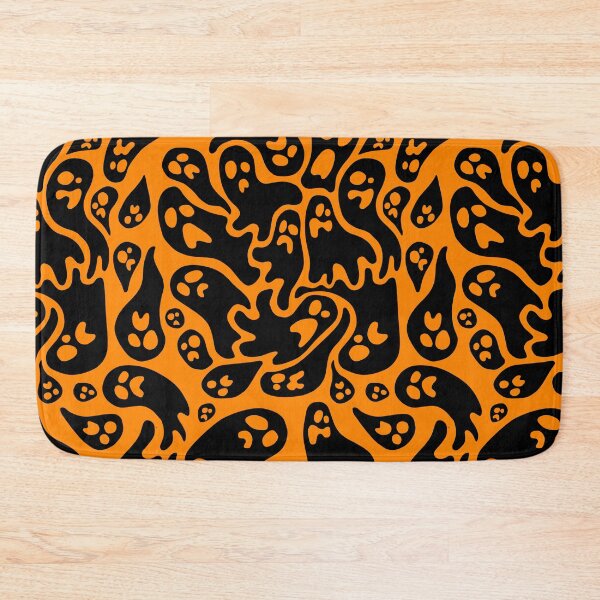 Item preview, Orange and Black Ghost seamless patterns designed and sold by TMBTM.