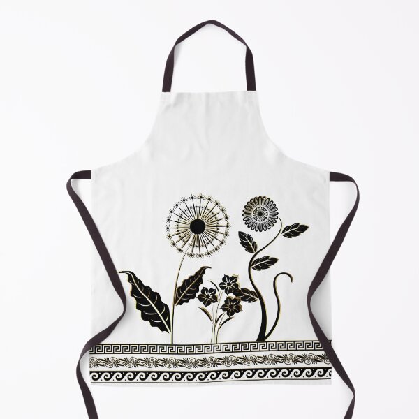 Item preview, Llave griega Meandros Black on Gold Flowers Colección Yiorgos designed and sold by Yiorgos Designs.