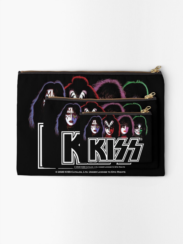 Alternate view of Four Faces KISS Logo #3 Zipper Pouch