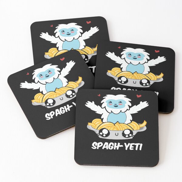 Item preview, Spaghetti Yeti Bigfoot Eating Noodle Yeti designed and sold by MooonTees.