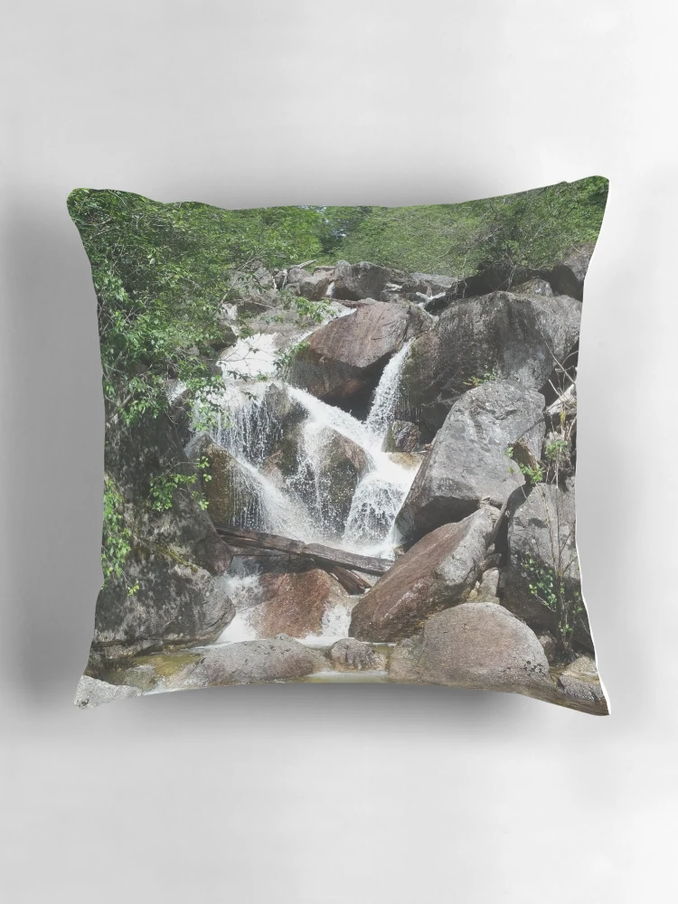 Thumbnail 3 of 4, Pillow, Waterfall With Rocks And Ridges designed and sold by PLANTONE.