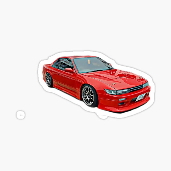 Wavy Red! The Nissan Silvia Sticker