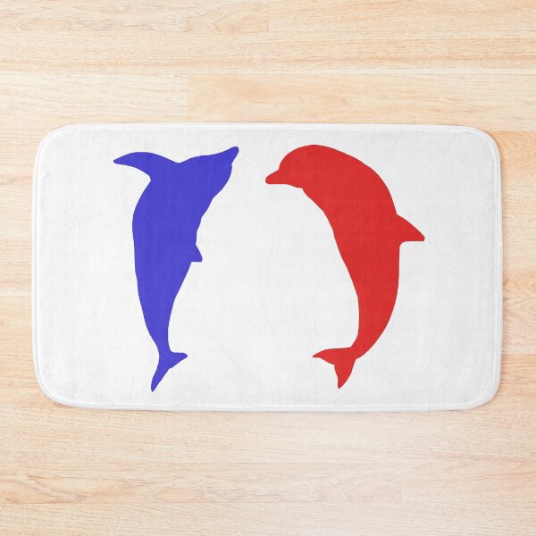 Item preview, Colorful silhouettes with two jumping dolphins designed and sold by MIRO3D.