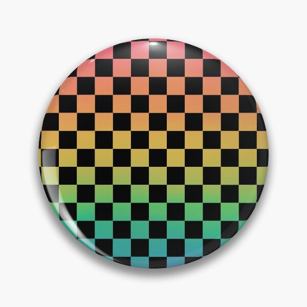 Item preview, Rainbow and Black Checkerboard designed and sold by ColorObsession.