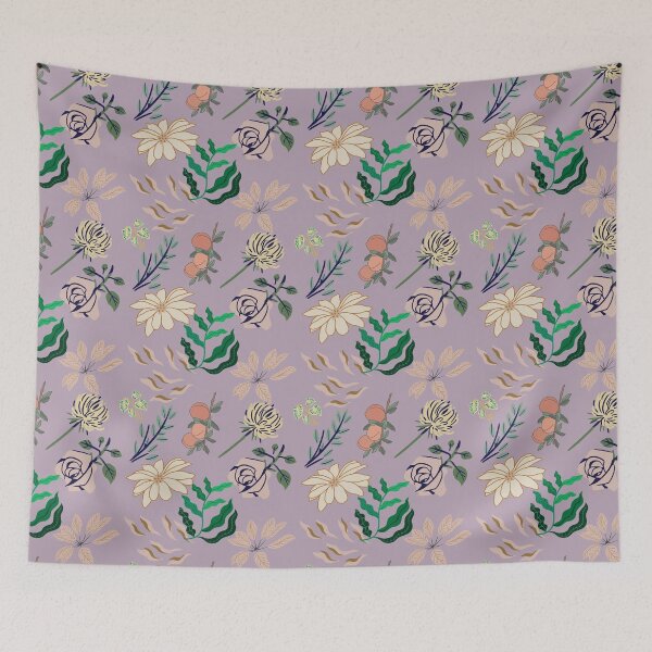 Item preview, Floral pattern seamless muted pastel shades designed and sold by Pattern-ify.