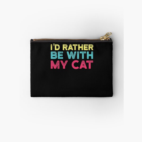 Item preview, I'd Rather be with My Cat , Gift for Cat Mom or Cat Dad designed and sold by CodingForTech.