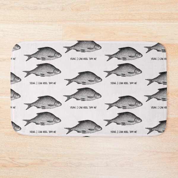 Item preview, Yeah, I can reel 'em in! Fishermen! (Black and White). Line drawing and text. designed and sold by JellyBeenzz.